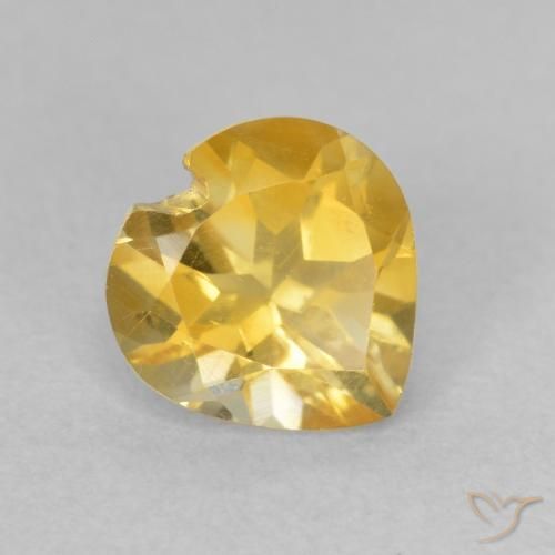 9,17 ctw natürlicher gold-orange Citrin, Herz, VVS-VS