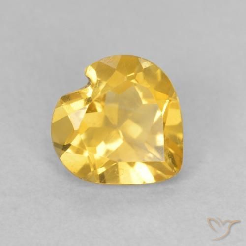 9,17 ctw natürlicher Mittelgold Citrin, Herz, VVS-VS