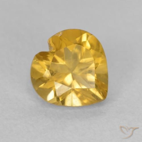9,17 ctw natürlicher Mittelgold Citrin, Herz, VVS-VS