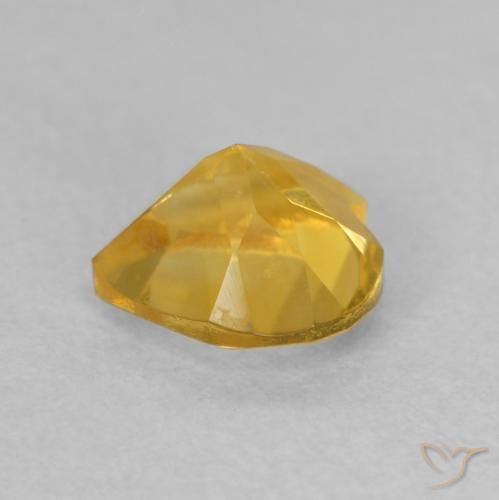 9,17 ctw natürlicher gold-orange Citrin, Herz, VVS-VS