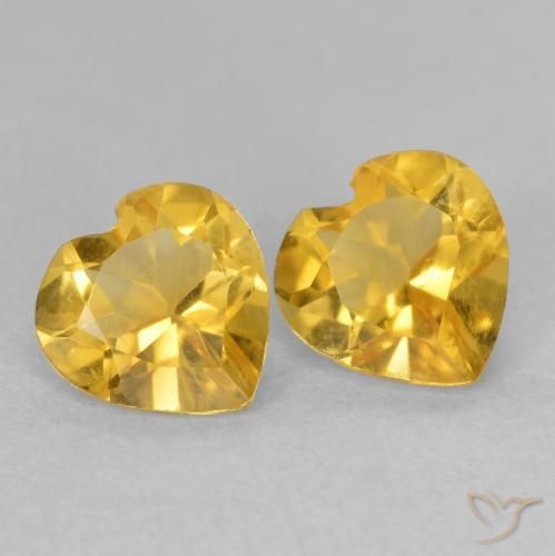 1.34 ct natürliche Mittelgold Citrin-Edelsteine, Herz, VVS-VS