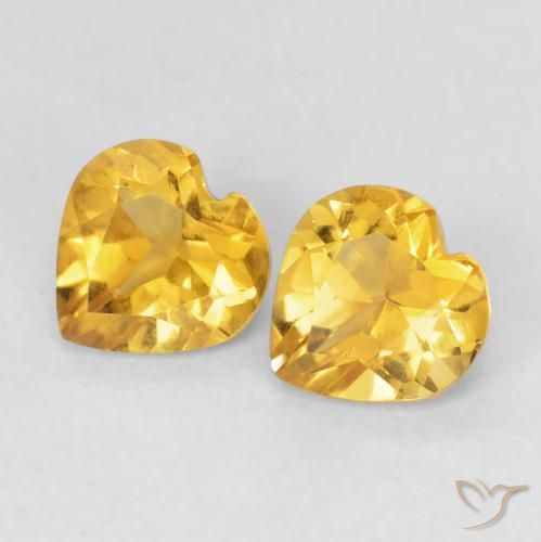 1.35ctw Natürlicher Helles Gold Citrin, Herz, VVS-VS