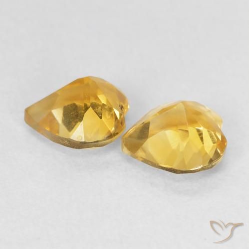 1.35 ct natürliche Helles Gold Citrin-Edelsteine, Herz, VVS-VS