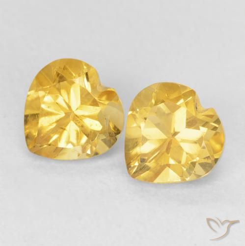 1.63ctw Natürlicher Top-Gold Citrin, Herz, VVS-VS