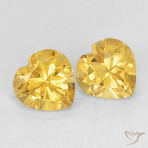 1.63 ct natürliche Top-Gold Citrin-Edelsteine, Herz, VVS-VS