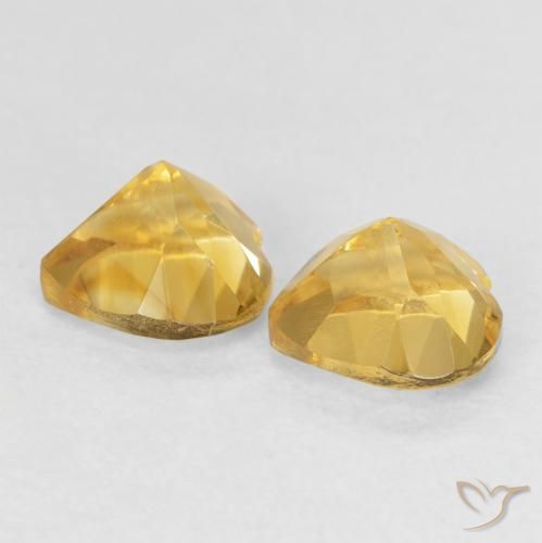 1.63 ct natürliche Top-Gold Citrin-Edelsteine, Herz, VVS-VS