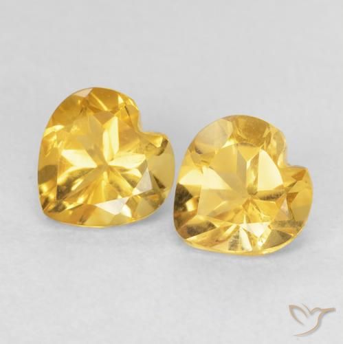 1.51ctw Natürlicher Mittelgold Citrin, Herz, VVS-VS