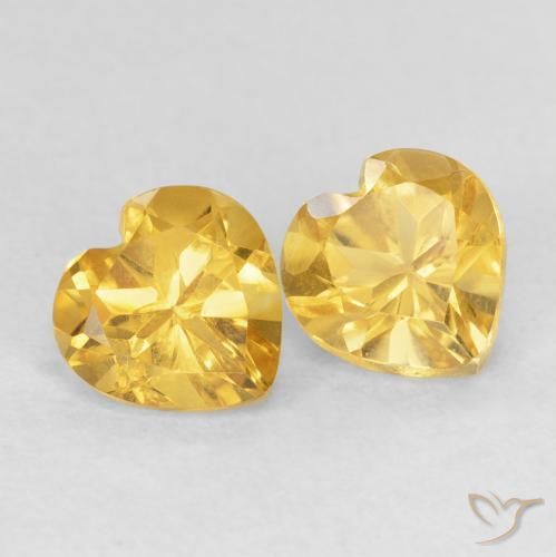 1.51 ct natürliche Mittelgold Citrin-Edelsteine, Herz, VVS-VS