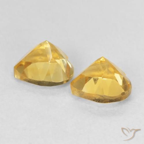 1.51 ct natürliche Mittelgold Citrin-Edelsteine, Herz, VVS-VS