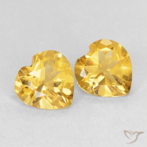 1.28 ct natürliche gold-orange Citrin-Edelsteine, Herz, VVS-VS
