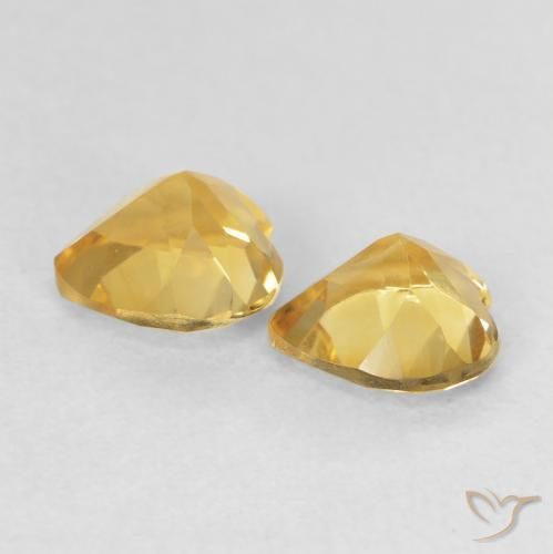1.28 ct natürliche gold-orange Citrin-Edelsteine, Herz, VVS-VS
