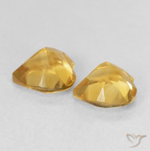 1.46 ct natürliche gold-orange Citrin-Edelsteine, Herz, VVS-VS