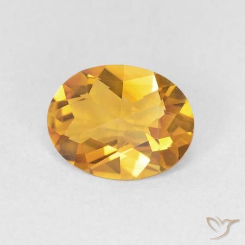 9,17 ctw natürlicher Medium Light-Golden Citrin, Oval, VVS