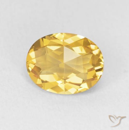 1.76ct Natürlicher Golden Citrin, Oval, VVS