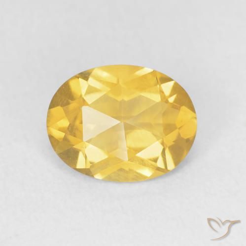1.65ct Natürlicher Mittelgold Citrin, Oval, VVS