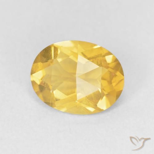 9,17 ctw natürlicher Mittelgold Citrin, Oval, VVS