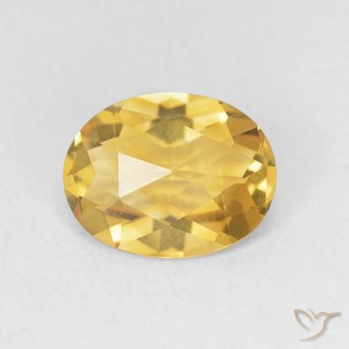 1.55ct Natürlicher Golden Citrin, Oval, VVS