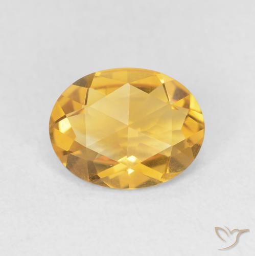 1.51ct Natürlicher Tiefes Goldorange Citrin, Oval, VVS