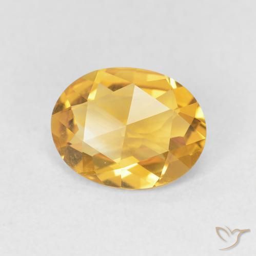 9,17 ctw natürlicher Tiefes Goldorange Citrin, Oval, VVS