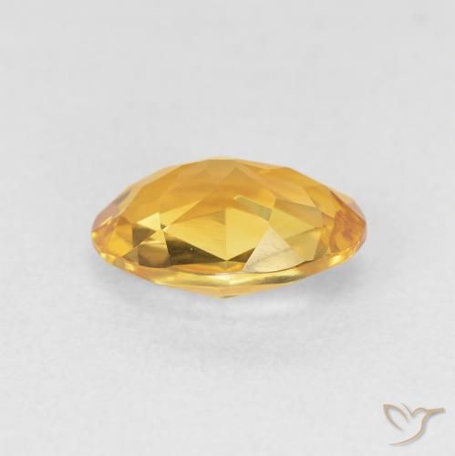 9,17 ctw natürlicher Tiefes Goldorange Citrin, Oval, VVS