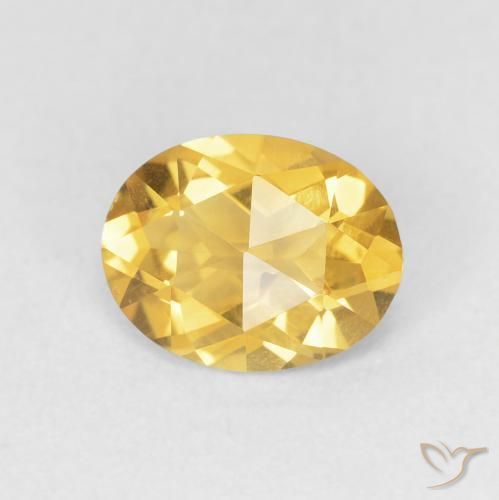 9,17 ctw natürlicher Golden Citrin, Oval, VVS