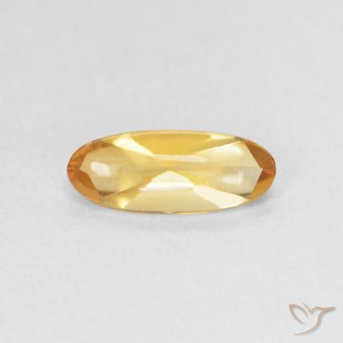0.87ct Natürlicher Medium Light Orange-Gold Citrin, Oval, Transparent