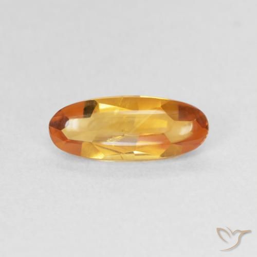 0.91ct Natürlicher Tiefes Orange-Gold Citrin, Oval, Transparent