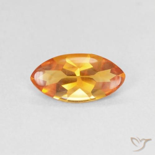 0.79ct Natürlicher Mittelorange Citrin, Marquise, Transparent