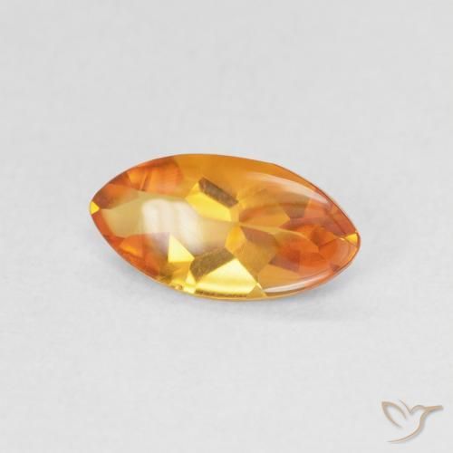 9,17 ctw natürlicher Mittelorange Citrin, Marquise, Transparent