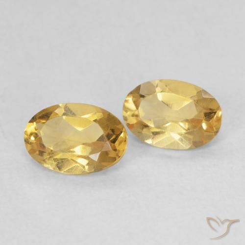 0.74 ct natürliche hellgolden Citrin-Edelsteine, Oval, VVS-VS