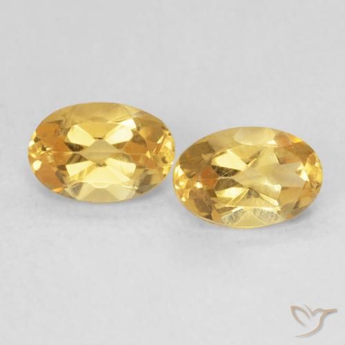 0.90ctw Natürlicher Golden Citrin, Oval, VVS-VS