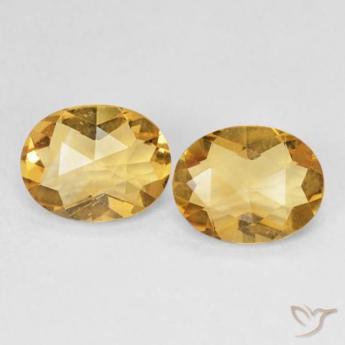3.08ctw Natürlicher Golden Citrin, Oval, VVS-VS