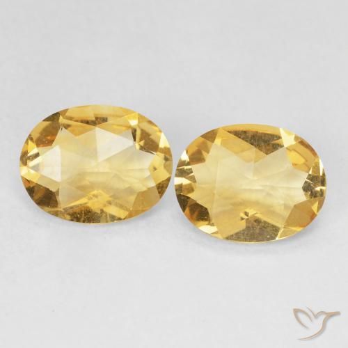 2.93ctw Natürlicher Golden Citrin, Oval, VVS-VS