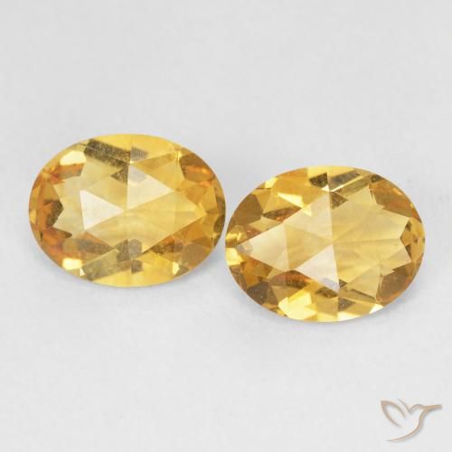 3.10ctw Natürlicher Golden Citrin, Oval, VVS-VS