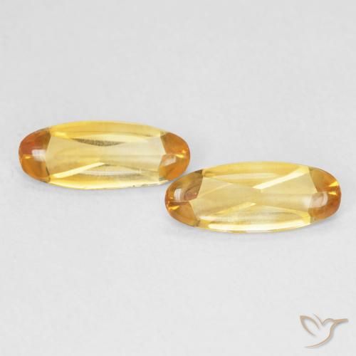 1.25ctw Natürlicher Golden Citrin, Oval, Transparent