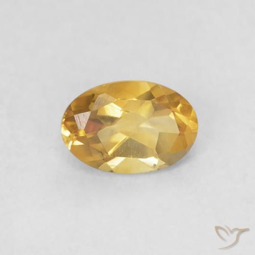 0.44ct Natürlicher Golden Citrin, Oval, VVS-VS