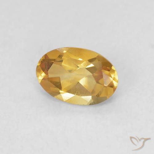 9,17 ctw natürlicher Golden Citrin, Oval, VVS-VS