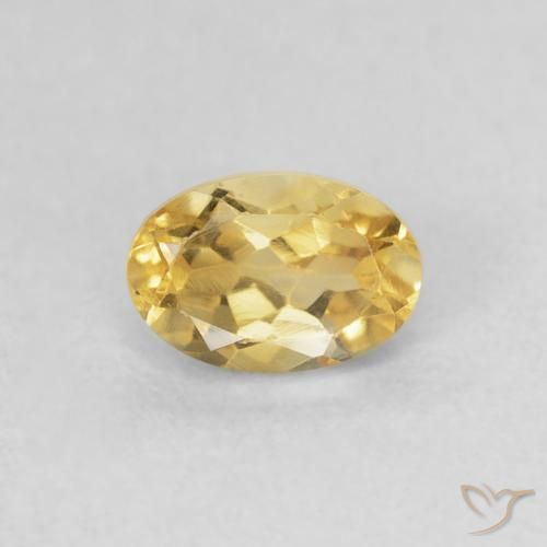 0.51ct Natürlicher Golden Citrin, Oval, VVS-VS