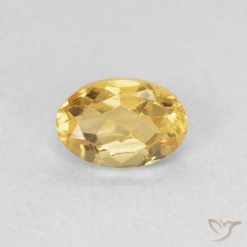0.51ct Natürlicher Golden Citrin, Oval, VVS-VS