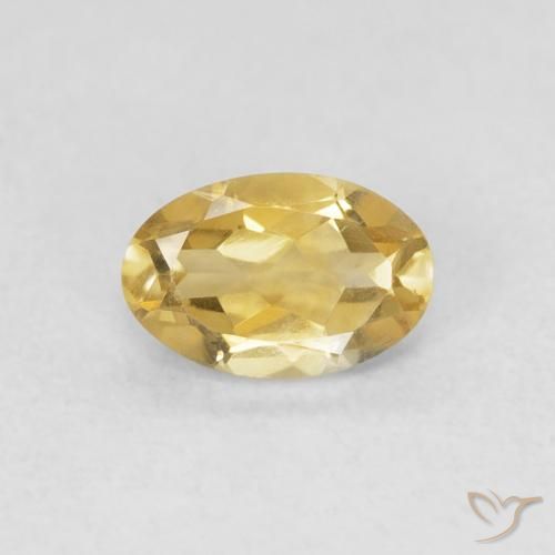 0.46ct Natürlicher Golden Citrin, Oval, VVS-VS