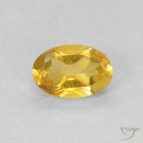 0.46ct Natürlicher Mittelgold Citrin, Oval, VVS-VS