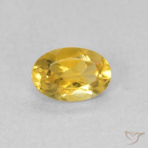 0.41ct Natürlicher gold-orange Citrin, Oval, VVS-VS