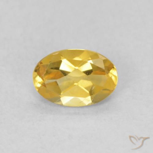 0.37ct Natürlicher Mittelgold Citrin, Oval, VVS-VS