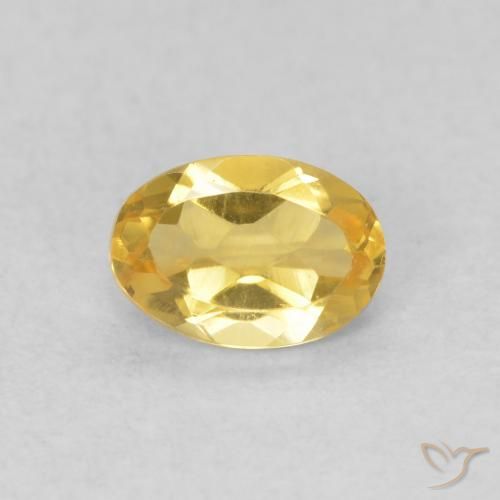 0.43ct Natürlicher Mittelgold Citrin, Oval, VVS-VS
