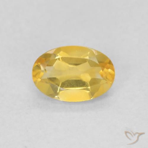0.42ct Natürlicher Mittelgold Citrin, Oval, VVS-VS