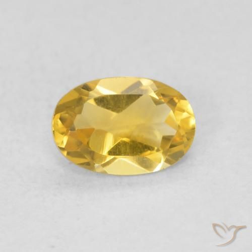 0.41ct Natürlicher Mittelgold Citrin, Oval, VVS-VS