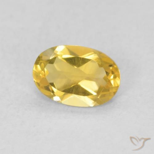 9,17 ctw natürlicher Mittelgold Citrin, Oval, VVS-VS