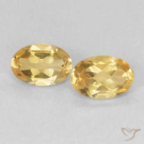 0.84ctw Natürlicher Mittleres Gold Citrin, Oval, VVS-VS