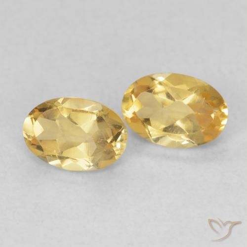0.84 ct natürliche Mittleres Gold Citrin-Edelsteine, Oval, VVS-VS