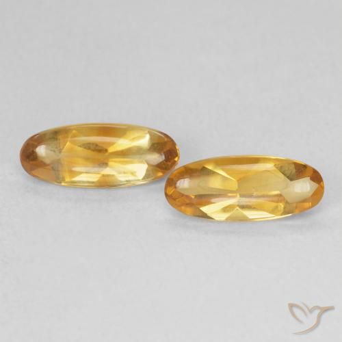 1.68ctw Natürlicher Medium Light-Golden Citrin, Oval, Transparent